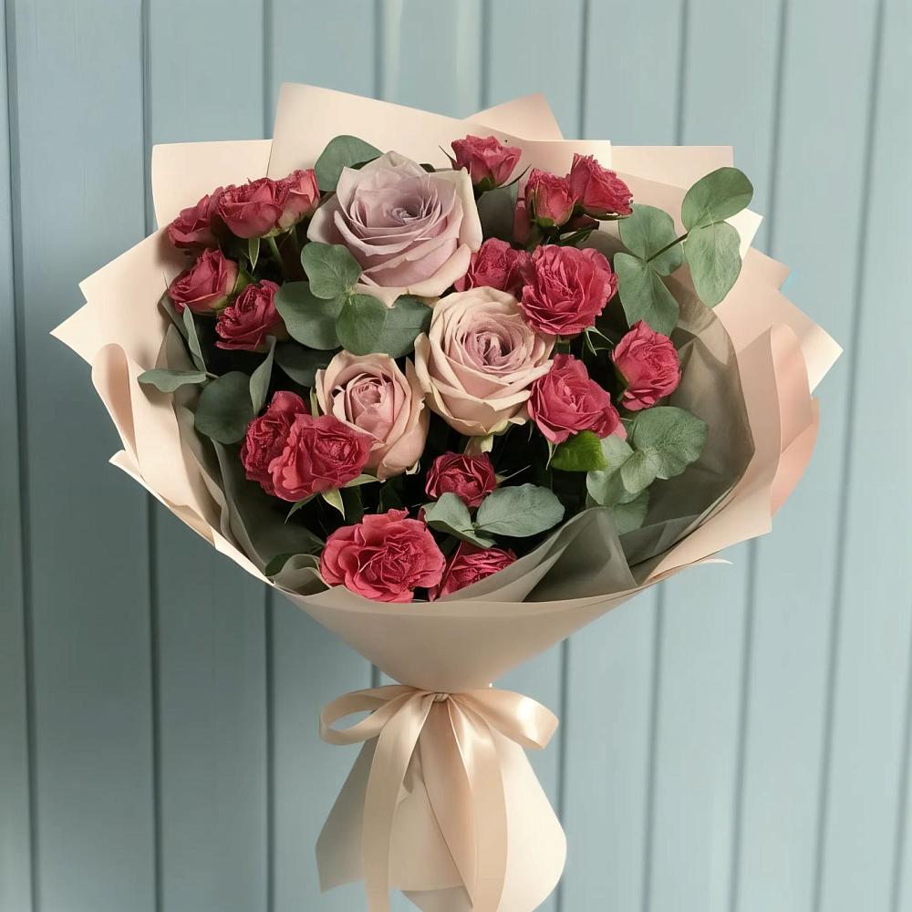 Букет цветов из: Гвоздики и Розы в Сычево