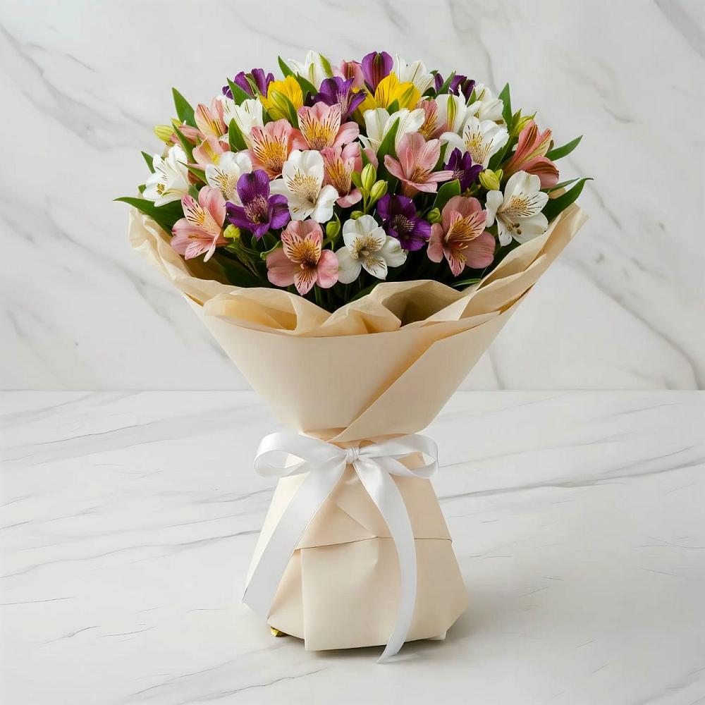 Букет цветов из: Альстромерии в Сычево