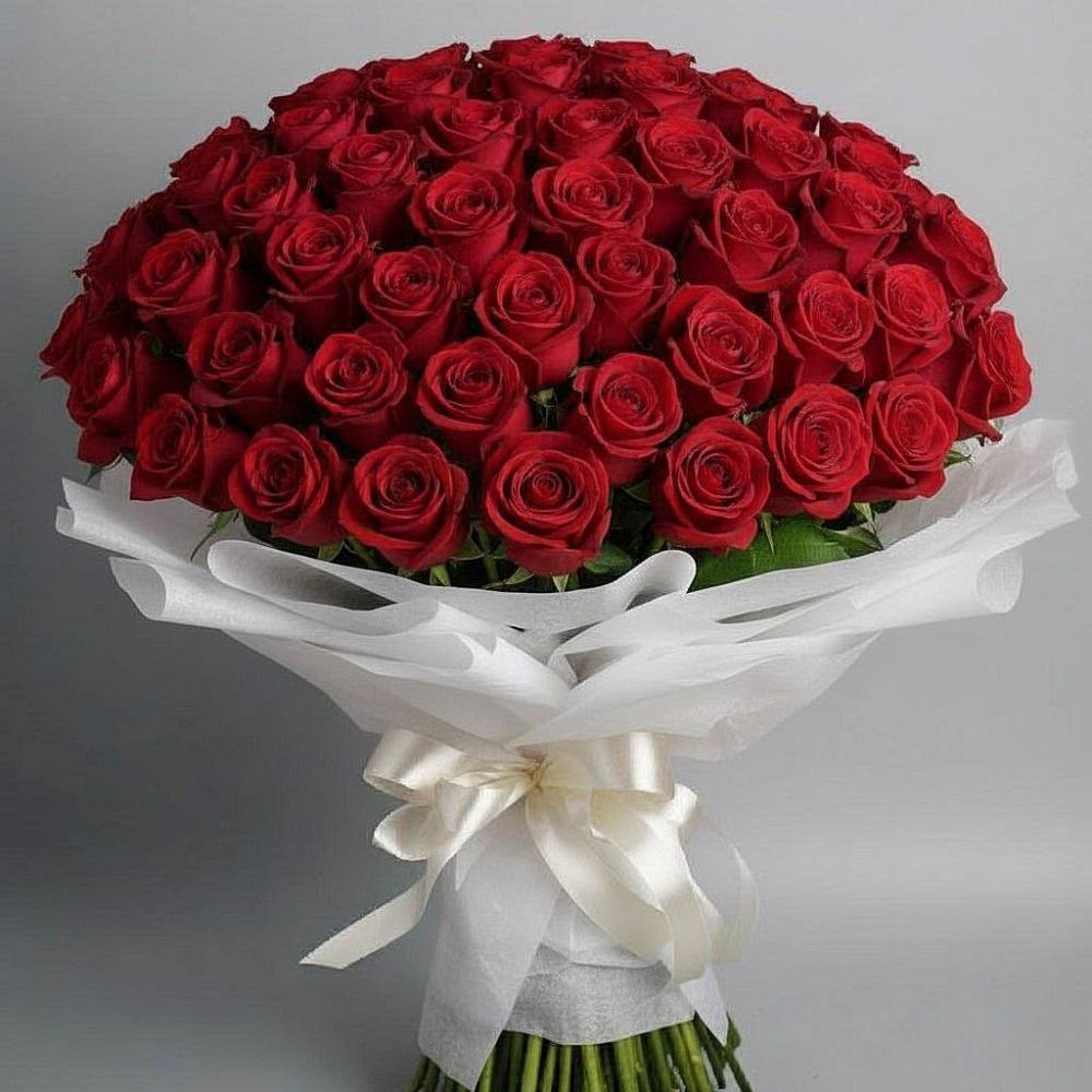 Букет 101 Красная роза Блэк Мэджик в Сычево