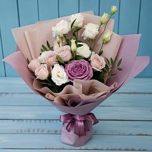 Букет цветов из:  Розы и Лизиантусы #REPLACE_PRED# Сычево