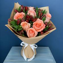 Букет цветов из:  Розы и Альстромерии #REPLACE_PRED# Сычево