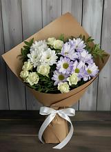 Букет цветов из:  Хризантемы и Розы в Сычево