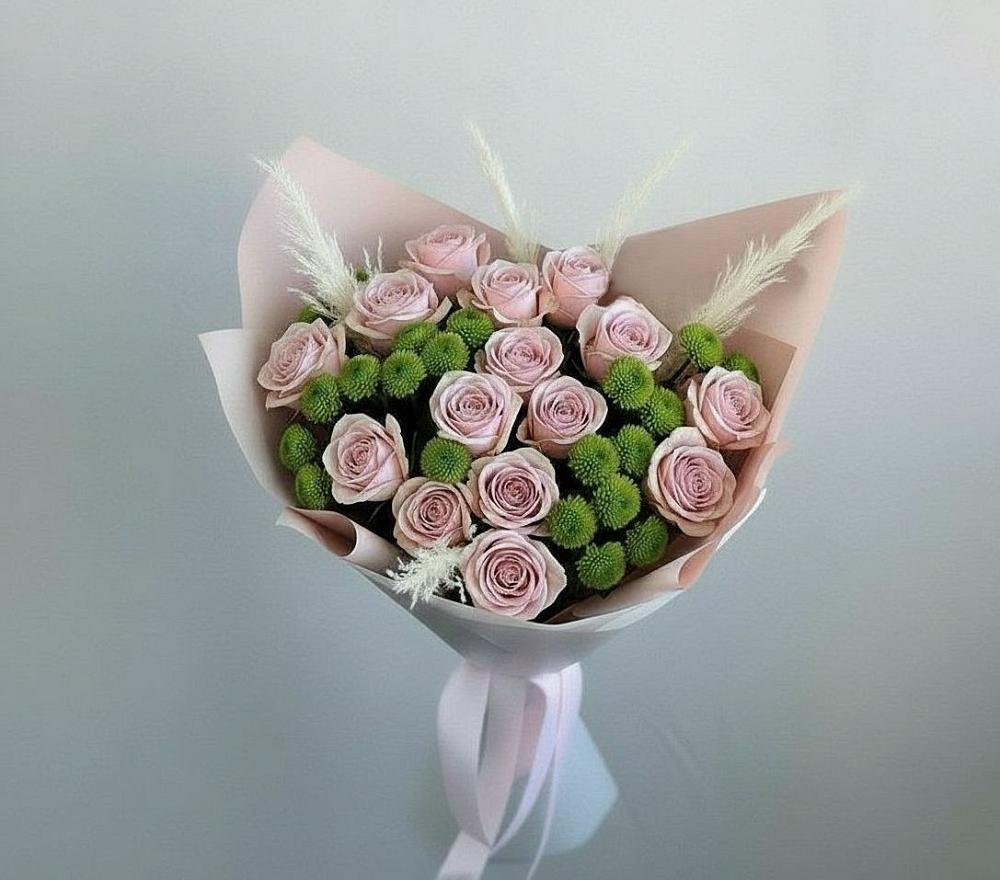 Букет цветов из: Розы и Хризантемы в Сычево