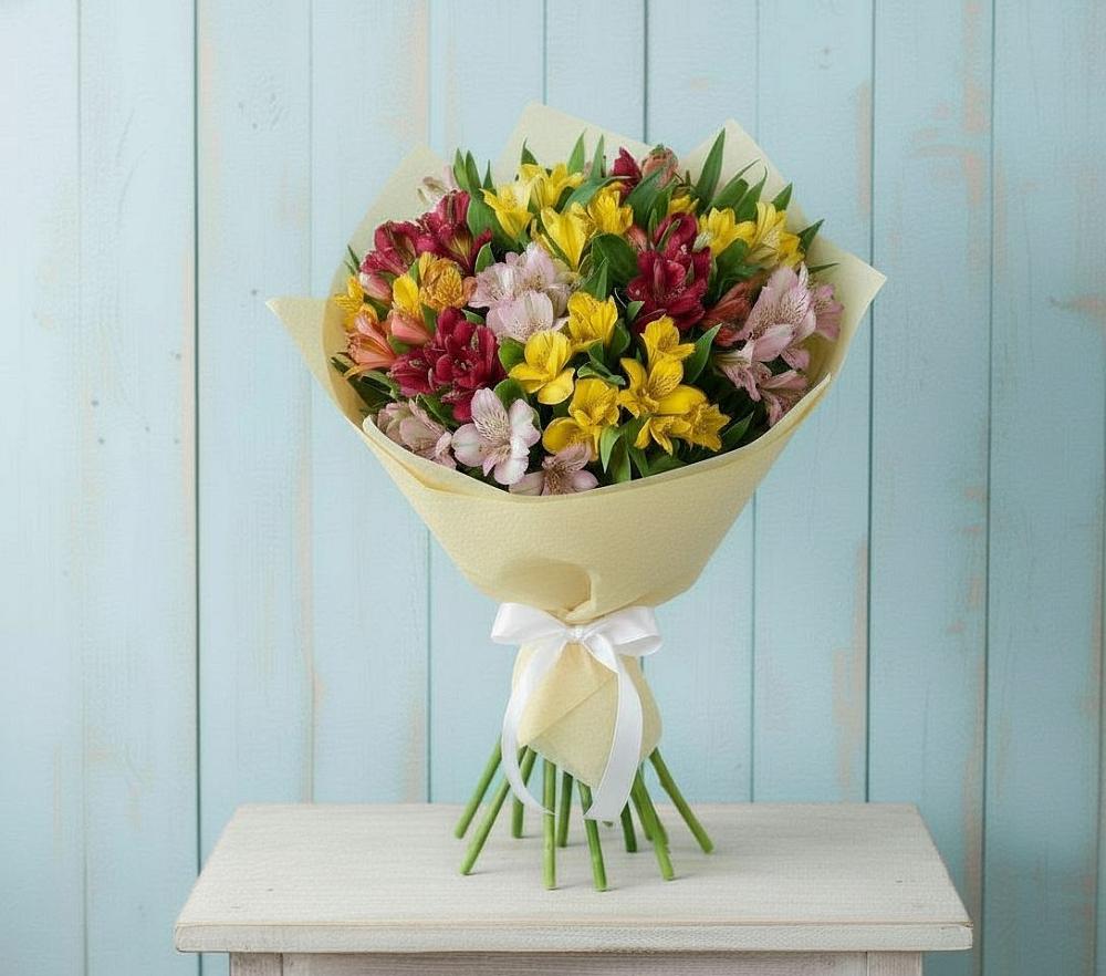 Букет цветов из: Альстромерии в Сычево