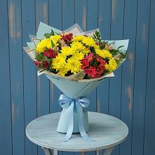 Букет цветов из:  Альстромерии и Хризантемы в Сычево