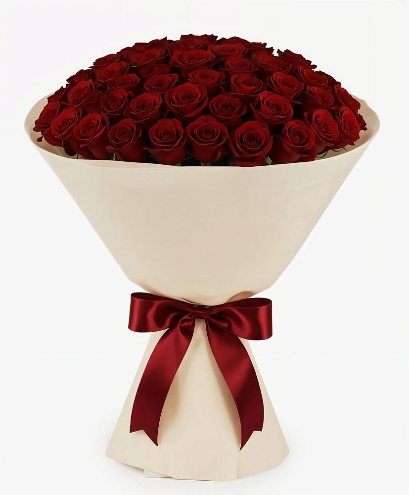 Букет 101 Бордовая роза Блэк Бакарра в Сычево