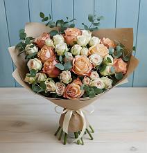 Букет цветов из:  Альстромерии и Розы #REPLACE_PRED# Сычево